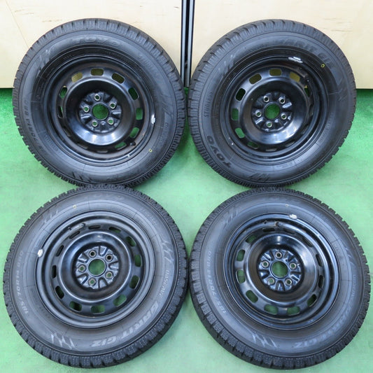 タイヤほぼ未使用！22年★スタッドレス 185/70R14 トーヨー オブザーブ ガリット GIZ スチール ホイール 14インチ PCD100/5H★4121105イス