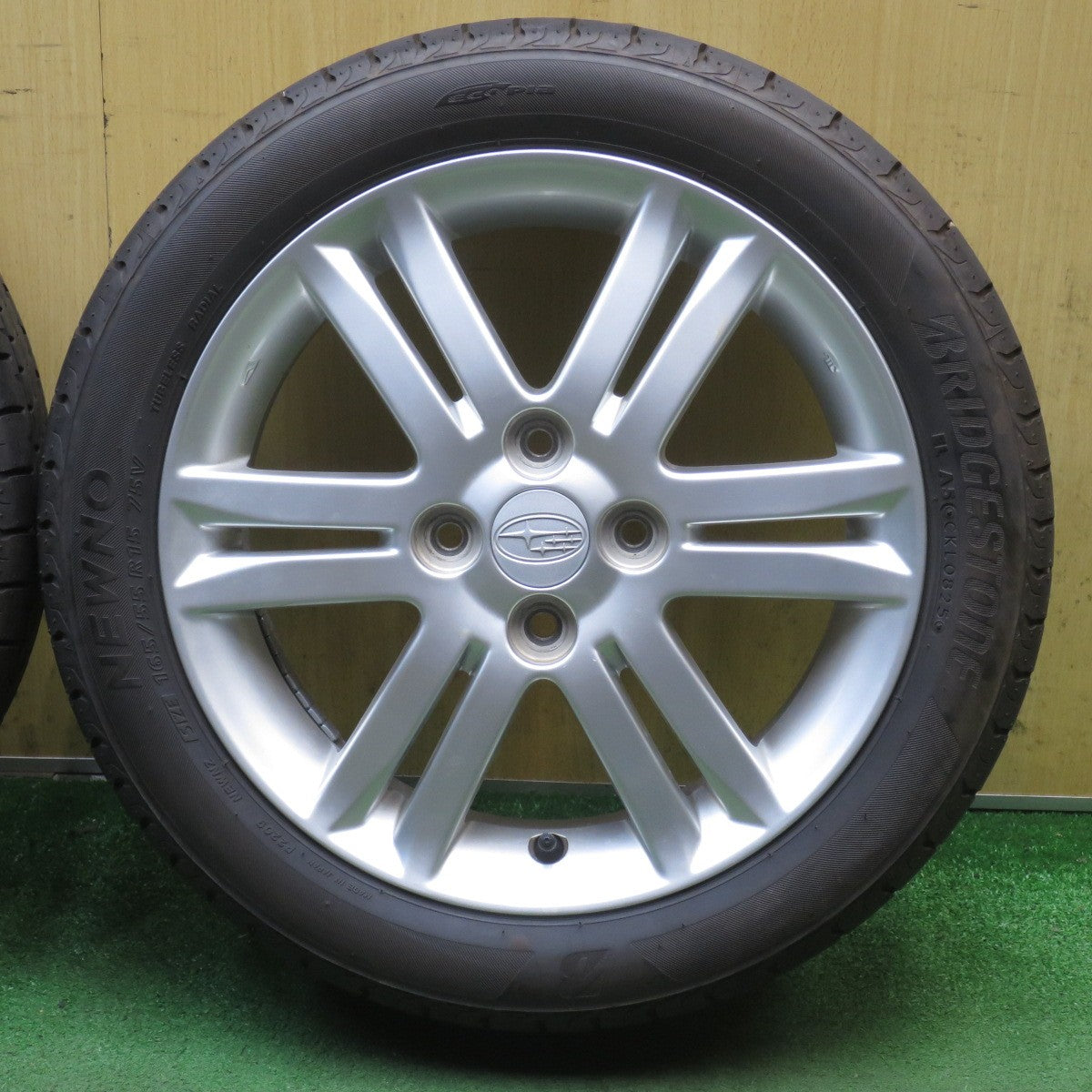 バリ溝！25年！8.5分◎スバル ステラ カスタム 純正 165/55R15 ブリヂストン NEWNO ニューノ 15インチ PCD100/4H◎6082806NJノ