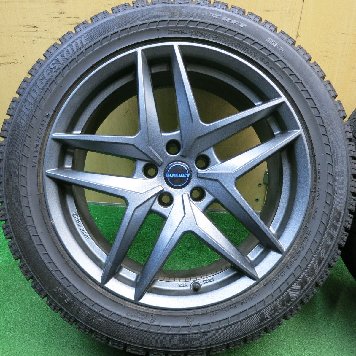 キレイ！22年★BMW 等 BORBET typeZ 245/50R19 スタッドレス ブリヂストン ブリザック RFT 19インチ ボルベット PCD112/5H★5041810TNス