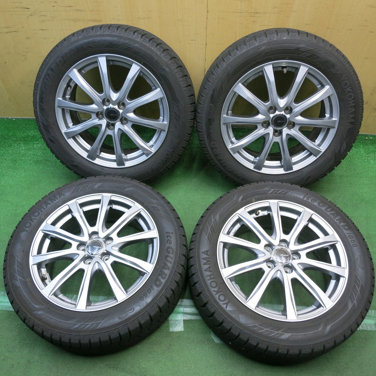 バリ溝！22年！キレイ！9.5分◎86 BRZ 等 205/55R16 スタッドレス ヨコハマ アイスガード iG60 MiLLOUS ミルアス 16インチ PCD100/5H◎6092606HAス