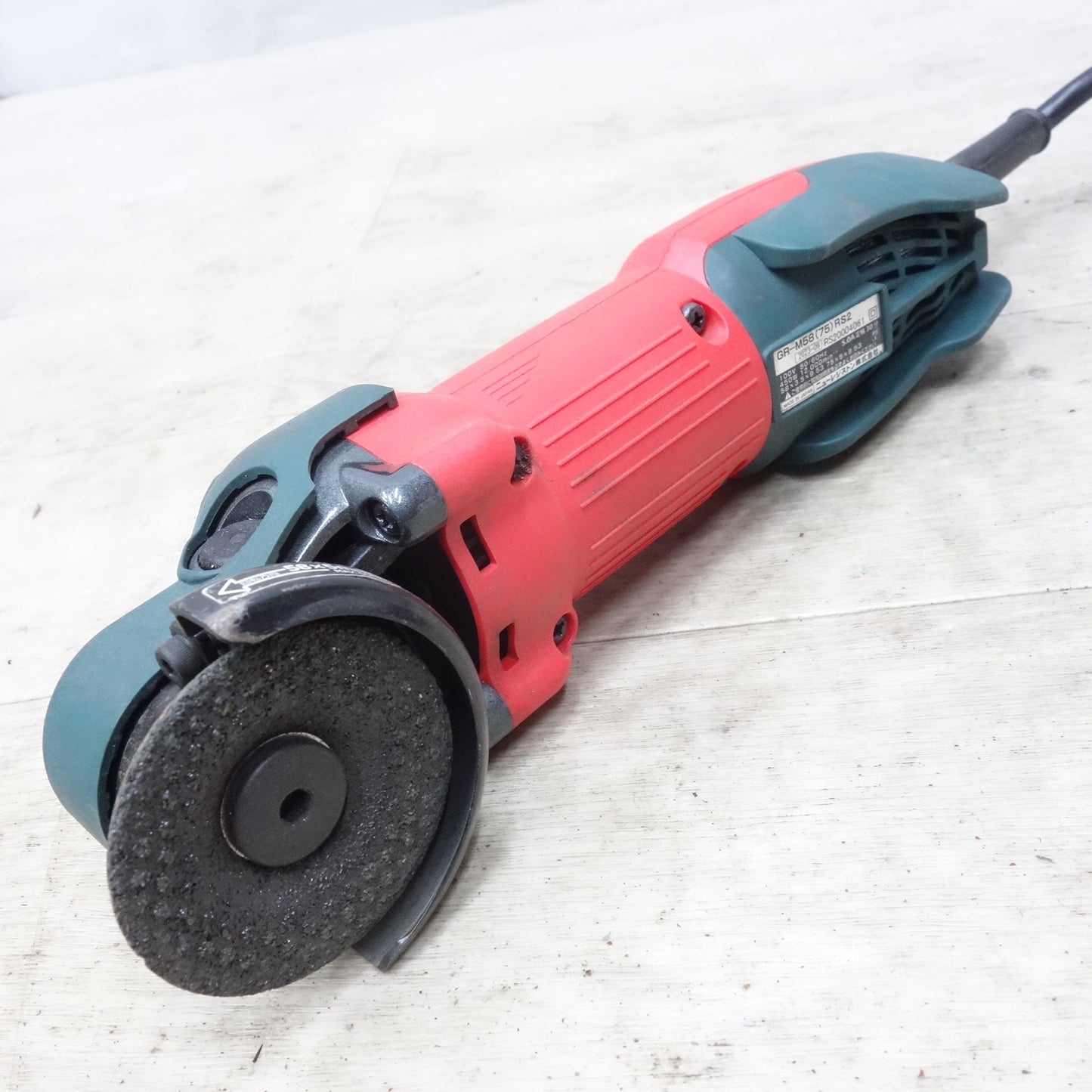 [送料無料] 付属品付き！キレイ◆ニューレジストン 電気式 ミニ グラインダー 雷神スリム2 GR-M58(75)RS2 電動 工具 ディスクグラインダー◆