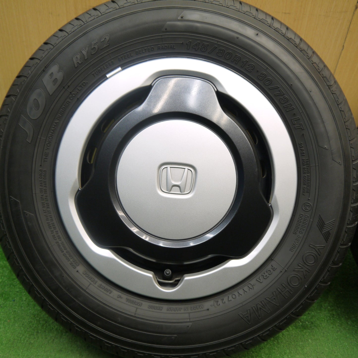 キレイ！22年★ホンダ N-VAN 純正 スチール 145/80R12 80/78N ヨコハマ JOB RY52 12インチ Nバン PCD100/4H★5051409Hノ