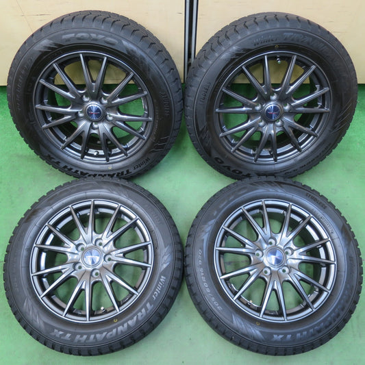 [送料無料] バリ溝！キレイ！9.5分★スタッドレス 205/60R16 トーヨー ウインター トランパス TX VELVA SPORT ヴェルヴァ 16インチ PCD114.3/5H★5033101イス
