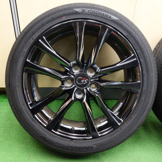 バリ溝!25年!9.5分以上◎トヨタ プリウスα G's 純正 ENKEI 225/45R18 ヨコハマ アドバン dB V553 E+ 18インチ PCD114.3/5H◎6090701KTノ