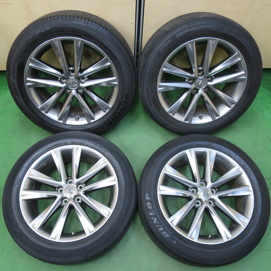 [送料無料] バリ溝！21年！9分★レクサス RX Fスポーツ 純正 235/55R19 ダンロップ SPスポーツ 270 19インチ PCD114.3/5H★5031801イノ