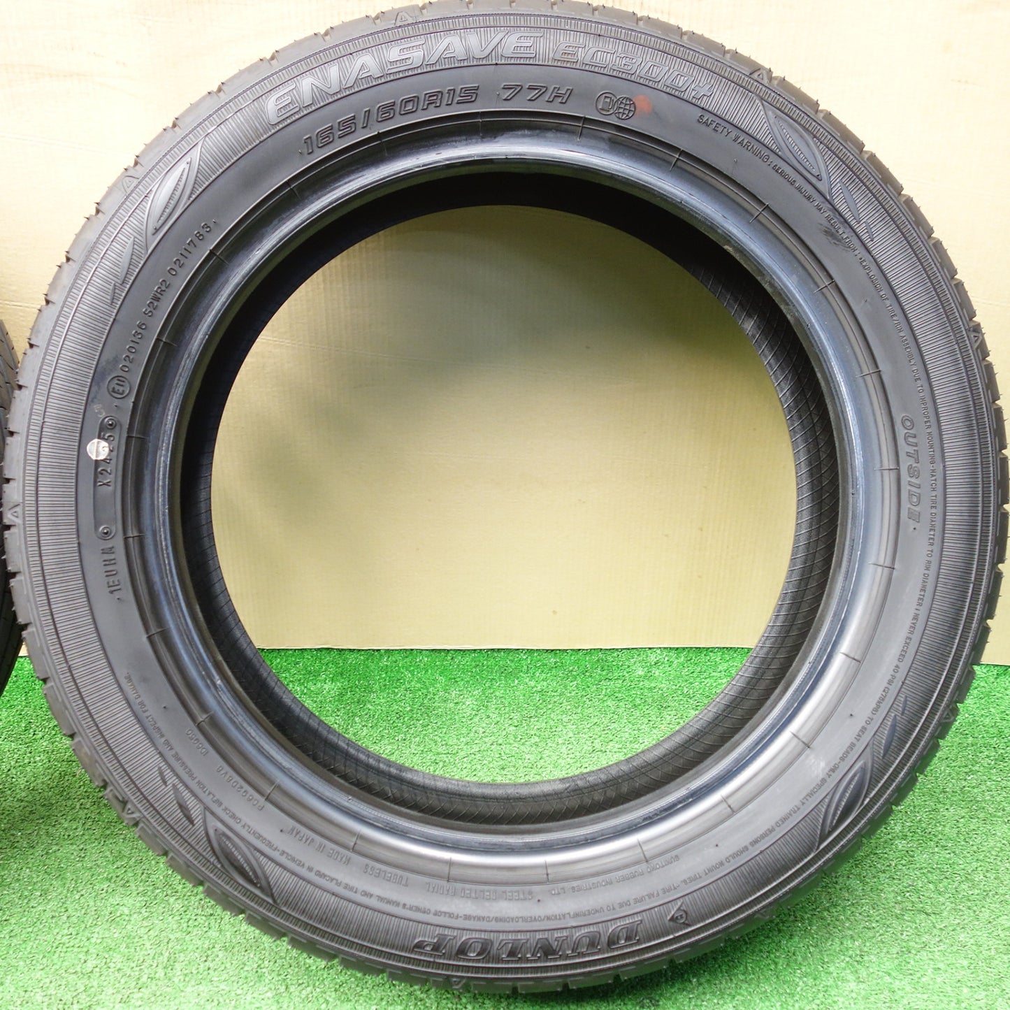 ほぼ新車外し！25年★165/60R15 ダンロップ エナセーブ EC300+ タイヤ 15インチ ハスラー ソリオ デリカ ミニ D:2 等★5121303KTノタ