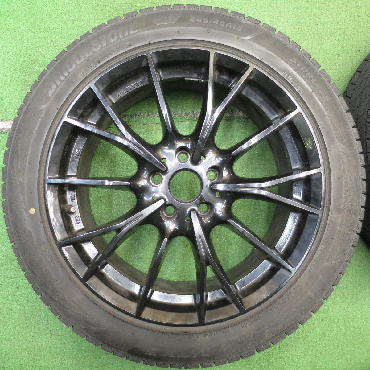 4本価格！22年★BMW 等 MAK FABRIK 245/45R18 スタッドレス ブリヂストン ブリザック VRX3 18インチ ファブリック PCD112/5H★5060306NJス
