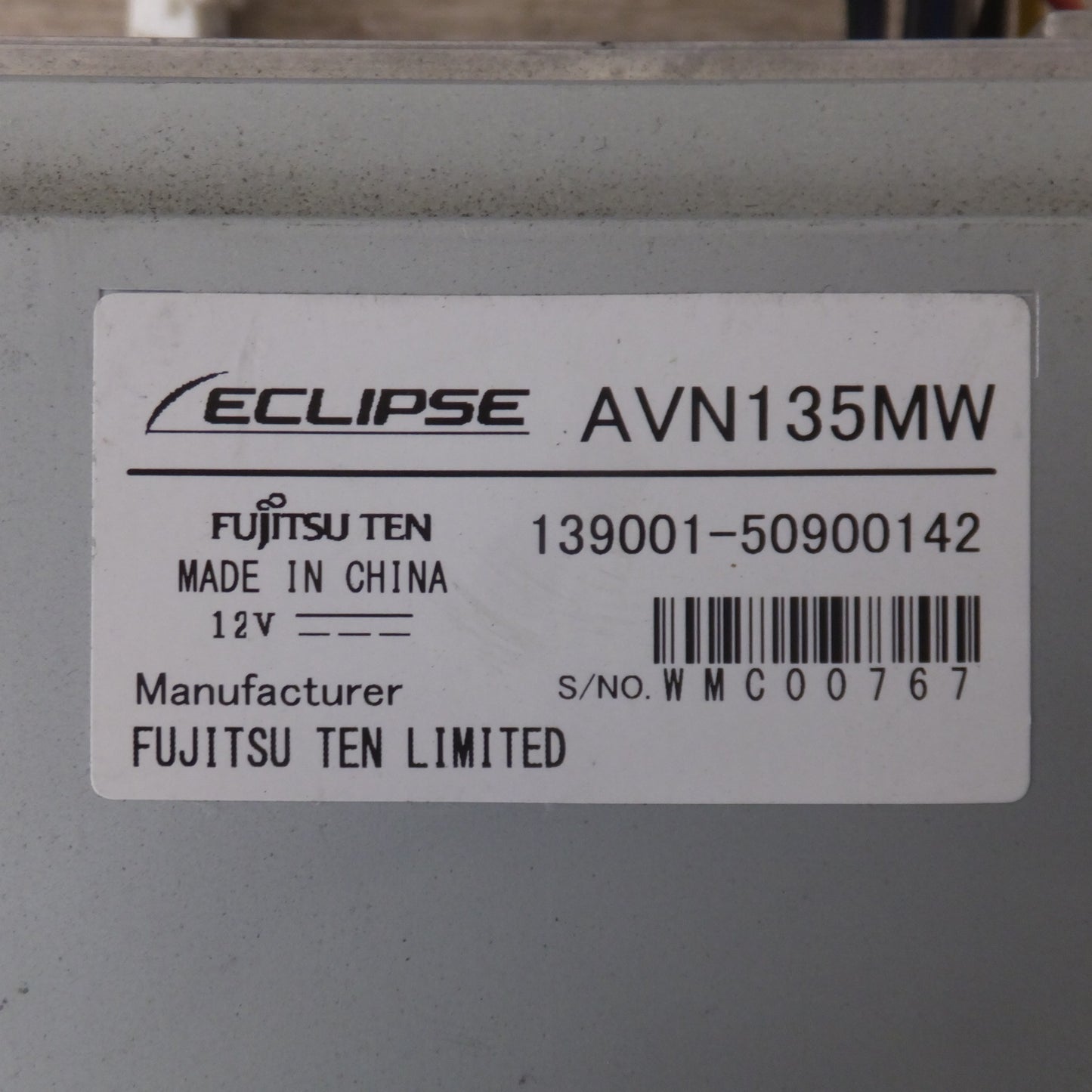 [送料無料] ★富士通テン イクリプス ECLIPSE メモリーナビゲーション AVN135MW[6]★