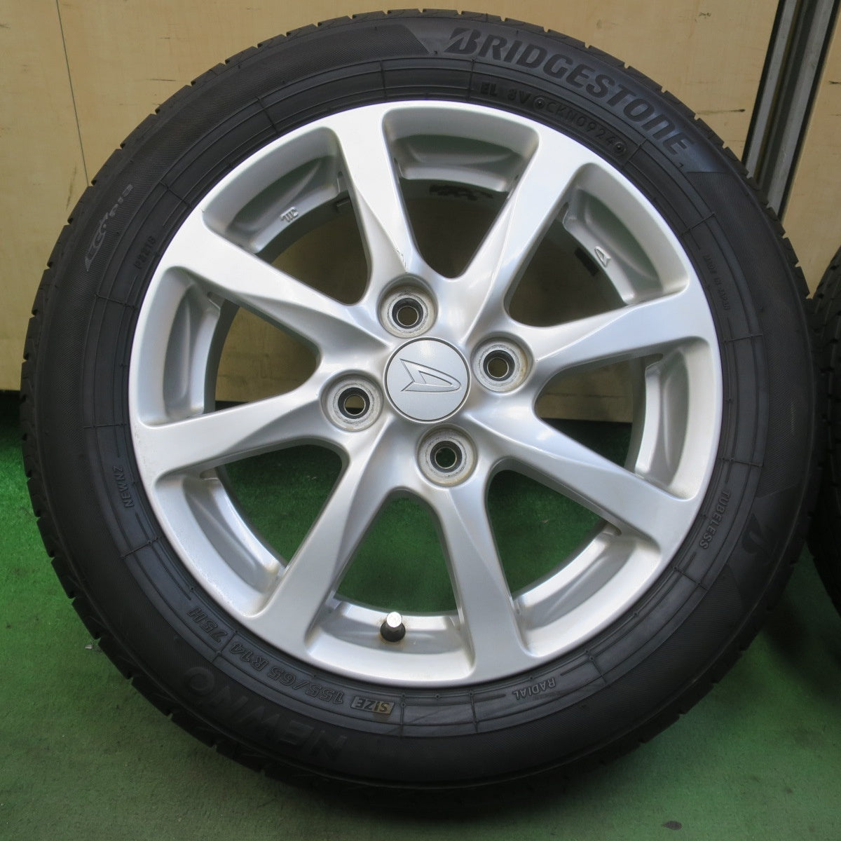 バリ溝！24年！8.5分◎ダイハツ ムーヴ タント 等 純正 155/65R14 ブリヂストン NEWNO ニューノ 14インチ PCD100/4H◎6081211イノ