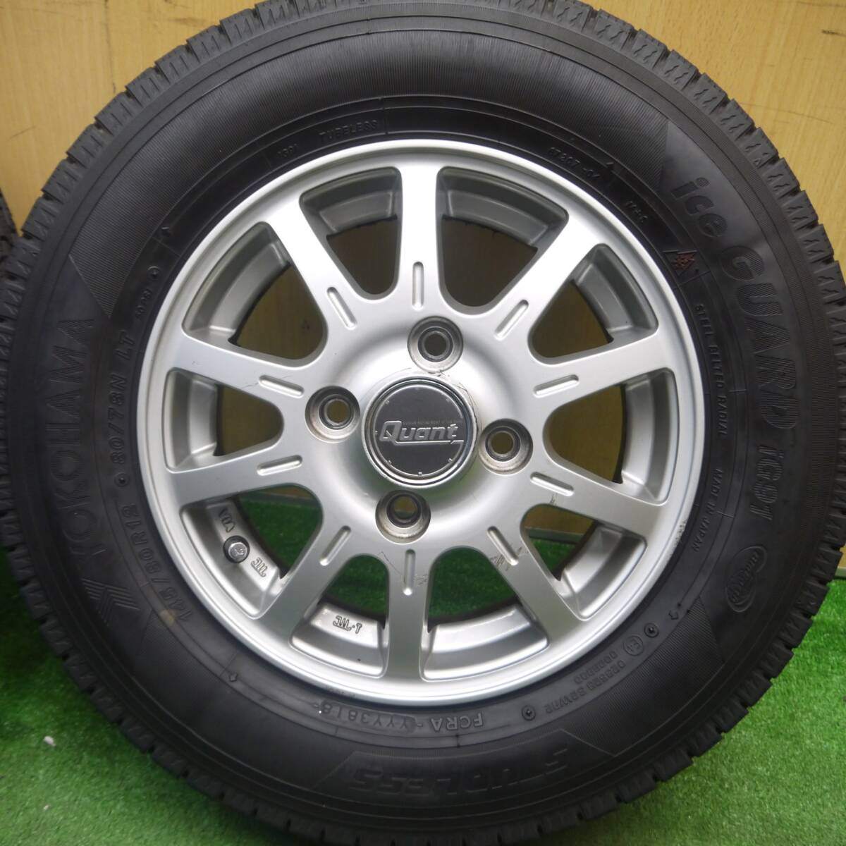 4本価格★スタッドレス 145/80R12 80/78N ヨコハマ アイスガード iG91 Quant 12インチ PCD100/4H★5021701Hス