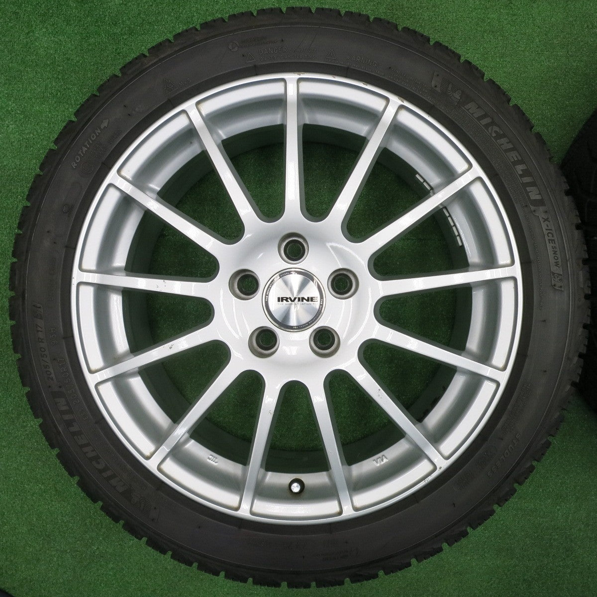 [送料無料] バリ溝！22年！9分★ボルボ 等 IRVINE F01 205/50R17 スタッドレス ミシュラン X-ICE SNOW アーヴィン 17インチ PCD108/5H★4112205NJス