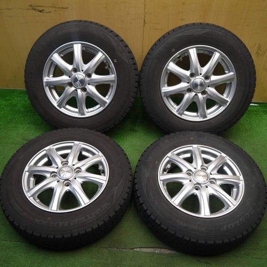 キレイ！22年★スタッドレス 145/80R13 ダンロップ ウインターマックス WM02 MACBES MB8 マクベス 13インチ PCD100/4H★5040809Hス