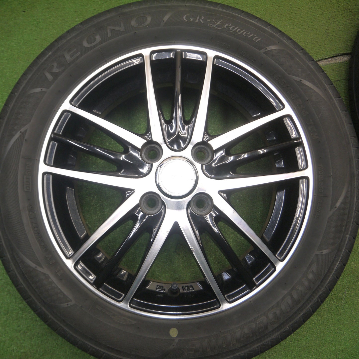 [送料無料] 4本価格★155/65R14 ブリヂストン レグノ GR-Leggera ECO FORME エコフォルム 14インチ PCD100/4H★5012701Hノ