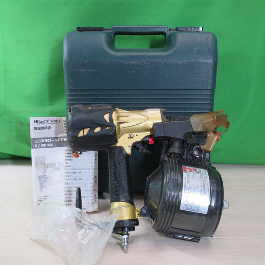 [送料無料] ☆日立工機 90mm 高圧 ロール 釘打機 NV90HMC ケース付き 釘打ち機 HITACHI エア 工具☆