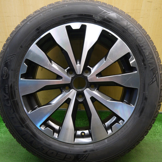 バリ溝！24年！9.5分！1本★スバル BS9 レガシィ アウトバック 純正 225/60R18 ヨコハマ ジオランダー CV G058 18インチ PCD114.3/5H★6020303Hノ
