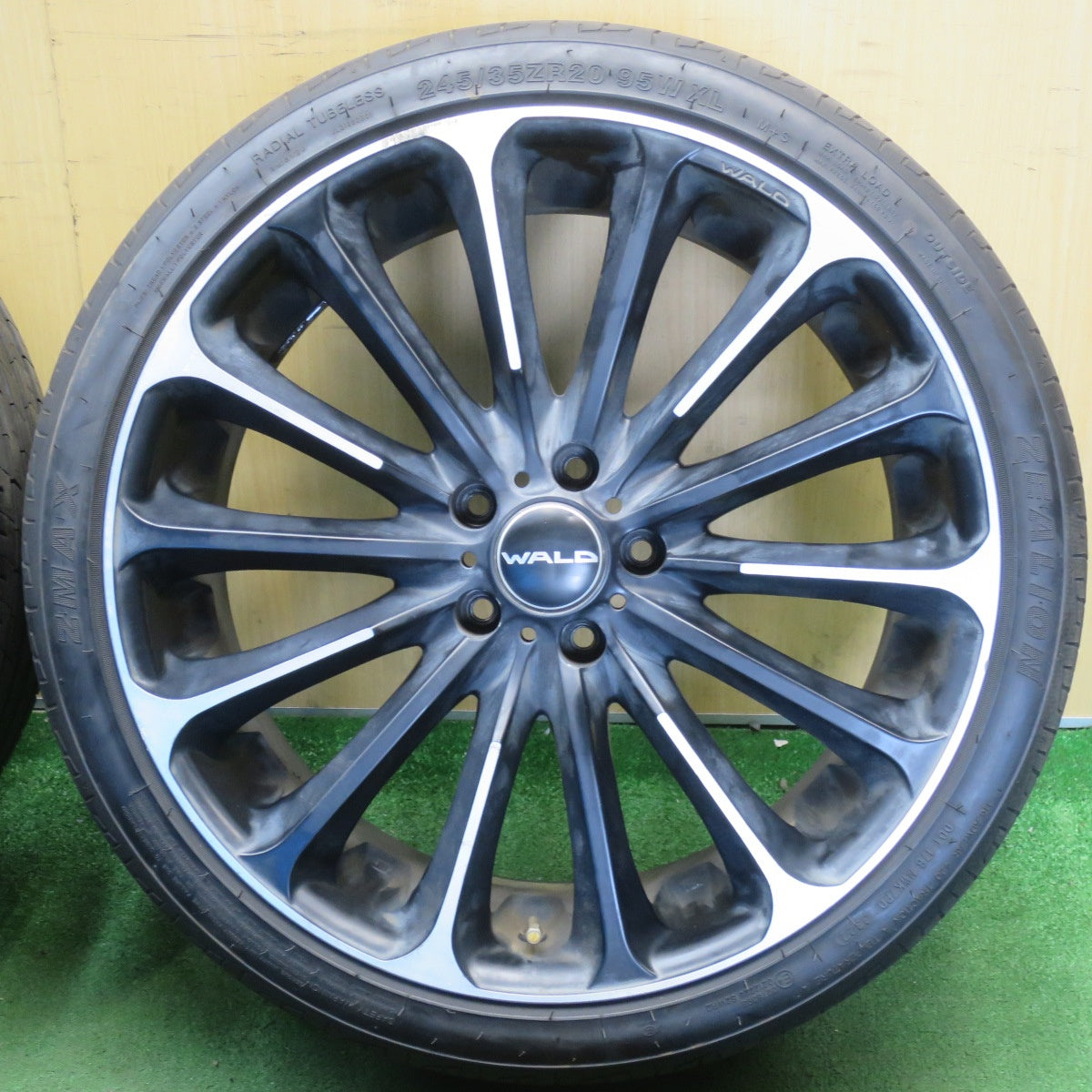 バリ溝！22年！9分★WALD PORTOFINO P21C 245/35R20 ZEALION ZMAX ヴァルド ポルトフィーノ 20インチ PCD114.3/5H★6052602NJノ
