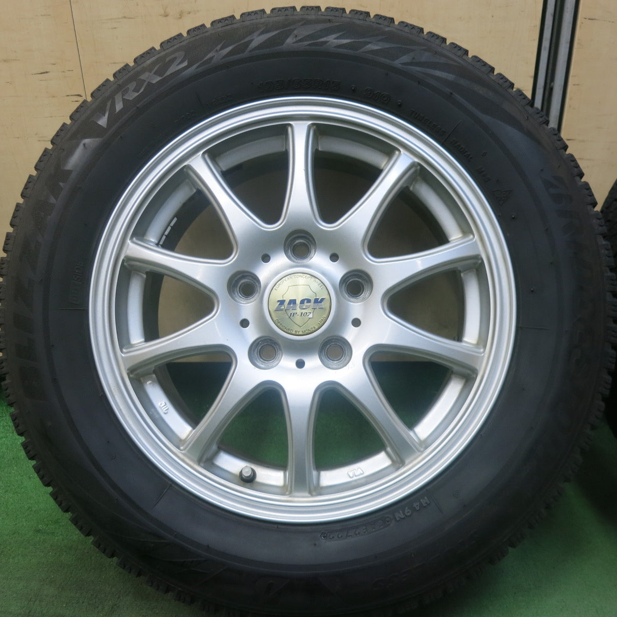 4本価格！22年★スタッドレス 195/65R15 ブリヂストン ブリザック VRX2 ZACK JP-102 MONZA ザック 15インチ PCD114.3/5H★5122401SKス