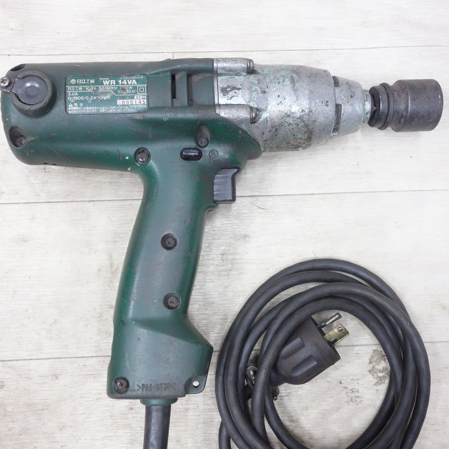 [送料無料] 付属品多数◆日立 14mm インパクトレンチ WR14VA 電動 工具 コード式 HITACHI 100V◆