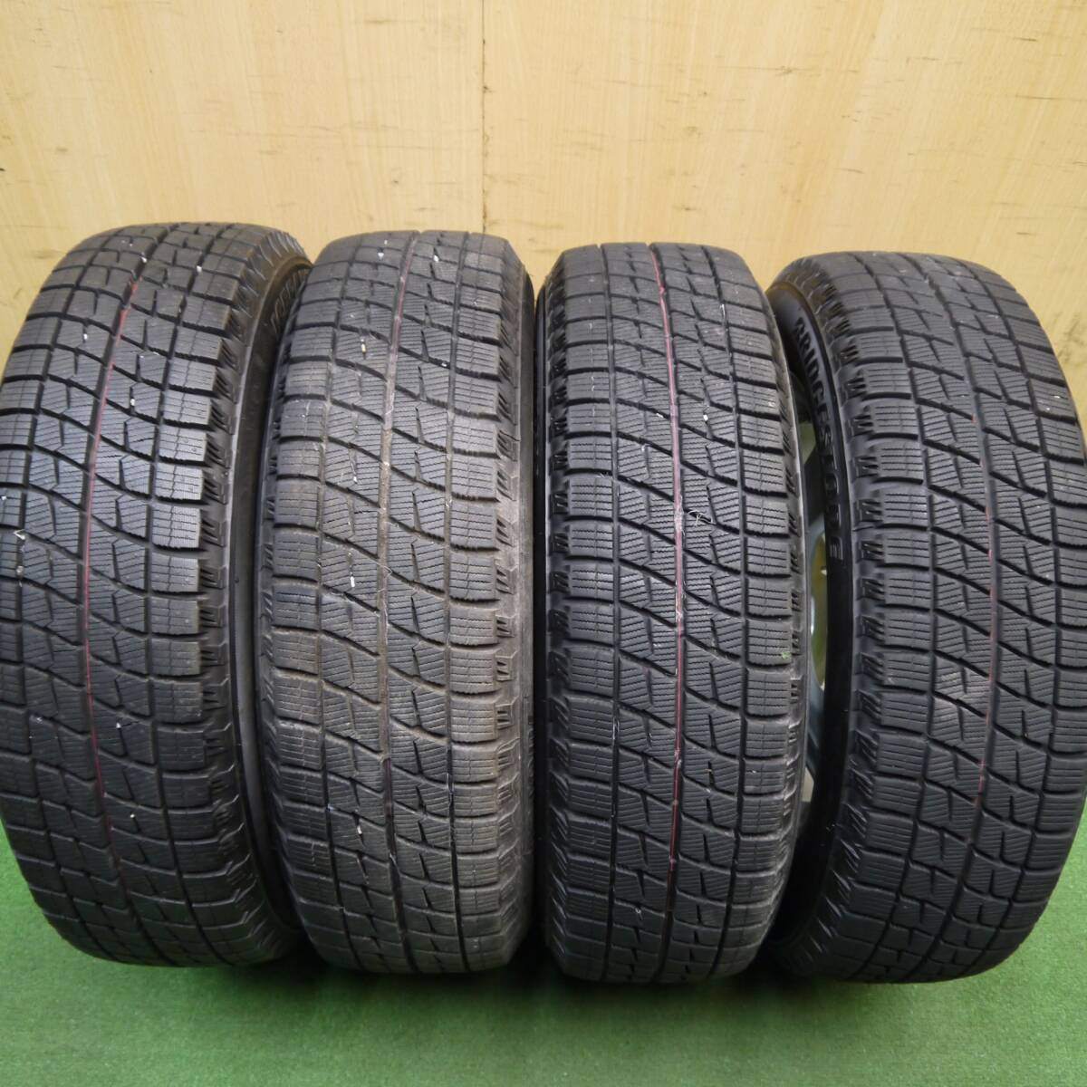 ブリジストン バルミナ 15インチ スタッドレス 溝あり 4本セット 車用品 送料無料 中古アルミホイール 4本セット ブリヂストン BALMINUM