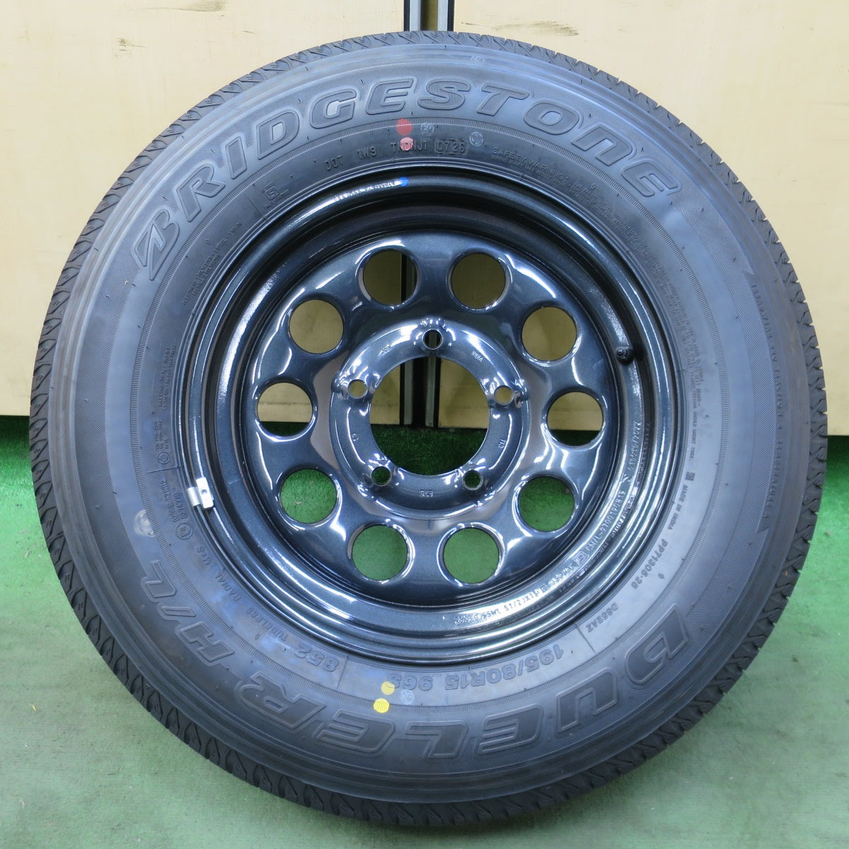 新車外し！26年！1本◎スズキ JB74 W ジムニー シエラ 純正 スチール 195/80R15 ブリヂストン デューラー H/L 852 DUELER 15インチ スペア PCD139.7/5H◎6080804ナノ