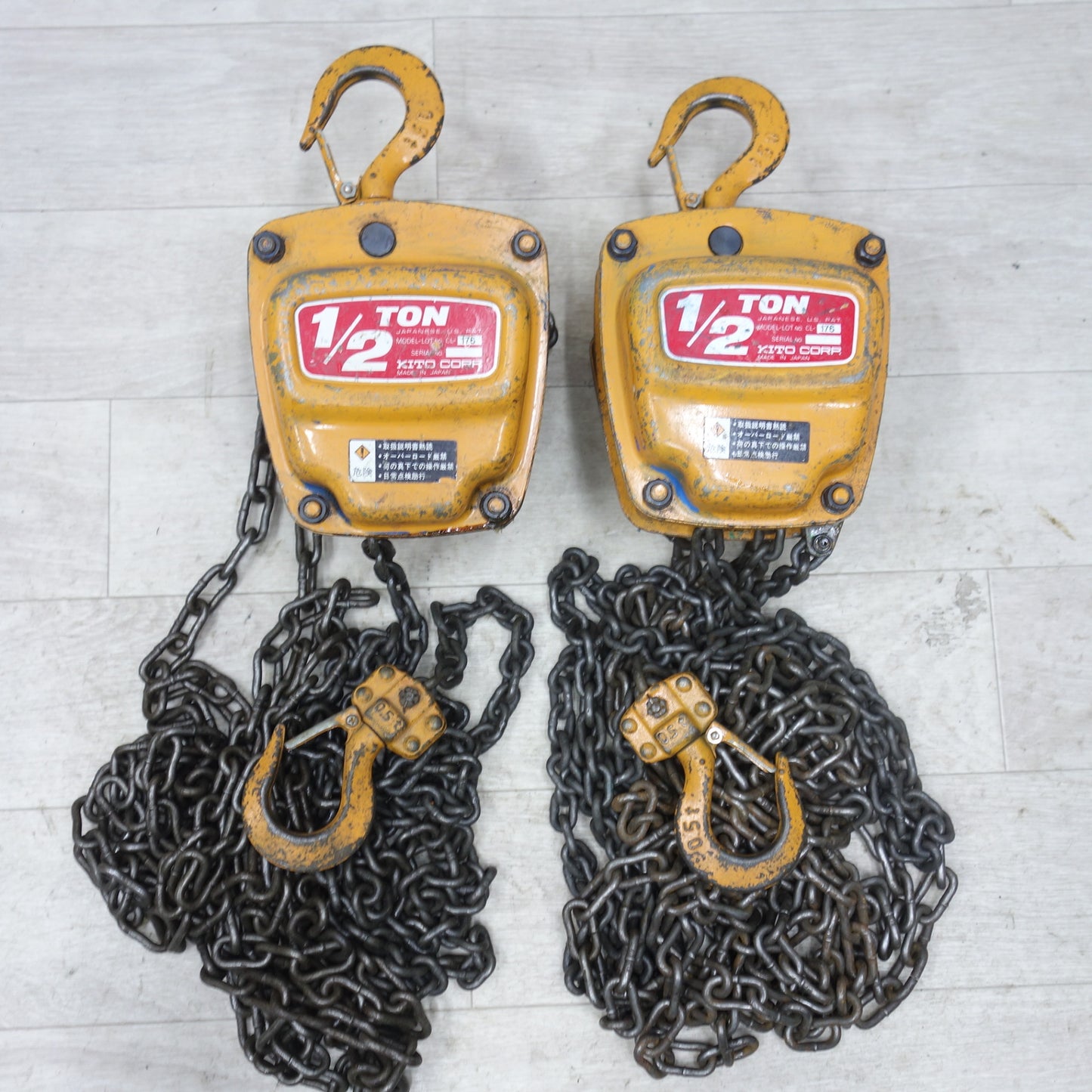 [送料無料] 2個セット◆KITO キトー 手動式 チェーンブロック CL型 CL-176 CL形 0.5t 1/2t 500kg 0.5トン 吊り 工具◆