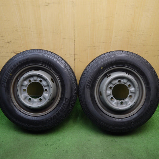 バリ溝！21年！9.5分！2本★トラック タイヤ 185/80R15 103/101L ブリヂストン デュラビス R670 スチール DURAVIS 15インチ PCD170/6H★5062301Hノ