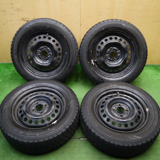 バリ溝！9分★スタッドレス 185/65R15 オートバックス ノーストレック N3i スチール ホイール 15インチ PCD100/4H★5042308Hス
