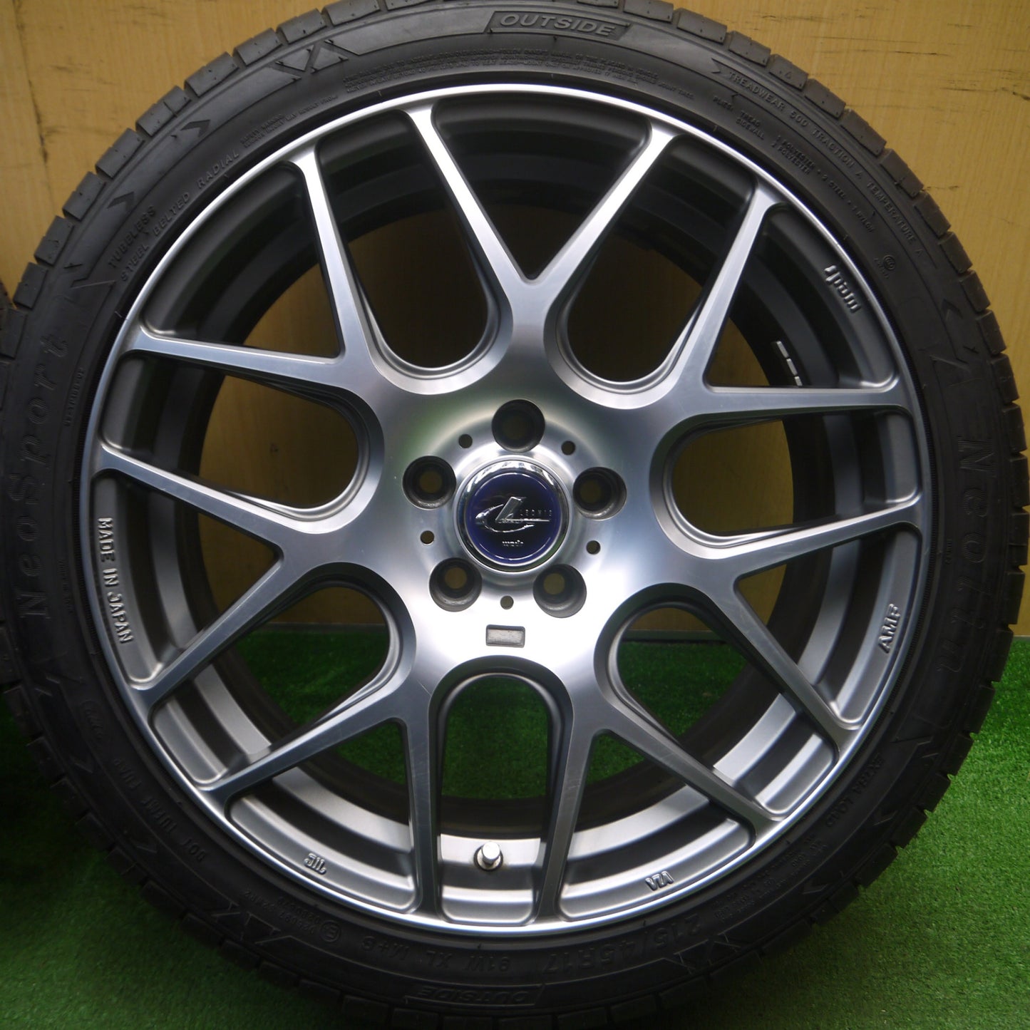 [送料無料] バリ溝！22年！8.5分★86 BRZ 等 LEONIS NAVIA06 215/45R17 ネオリン ネオスポーツ レオニス ナヴィア06 17インチ PCD100/5H★5030302Hノ