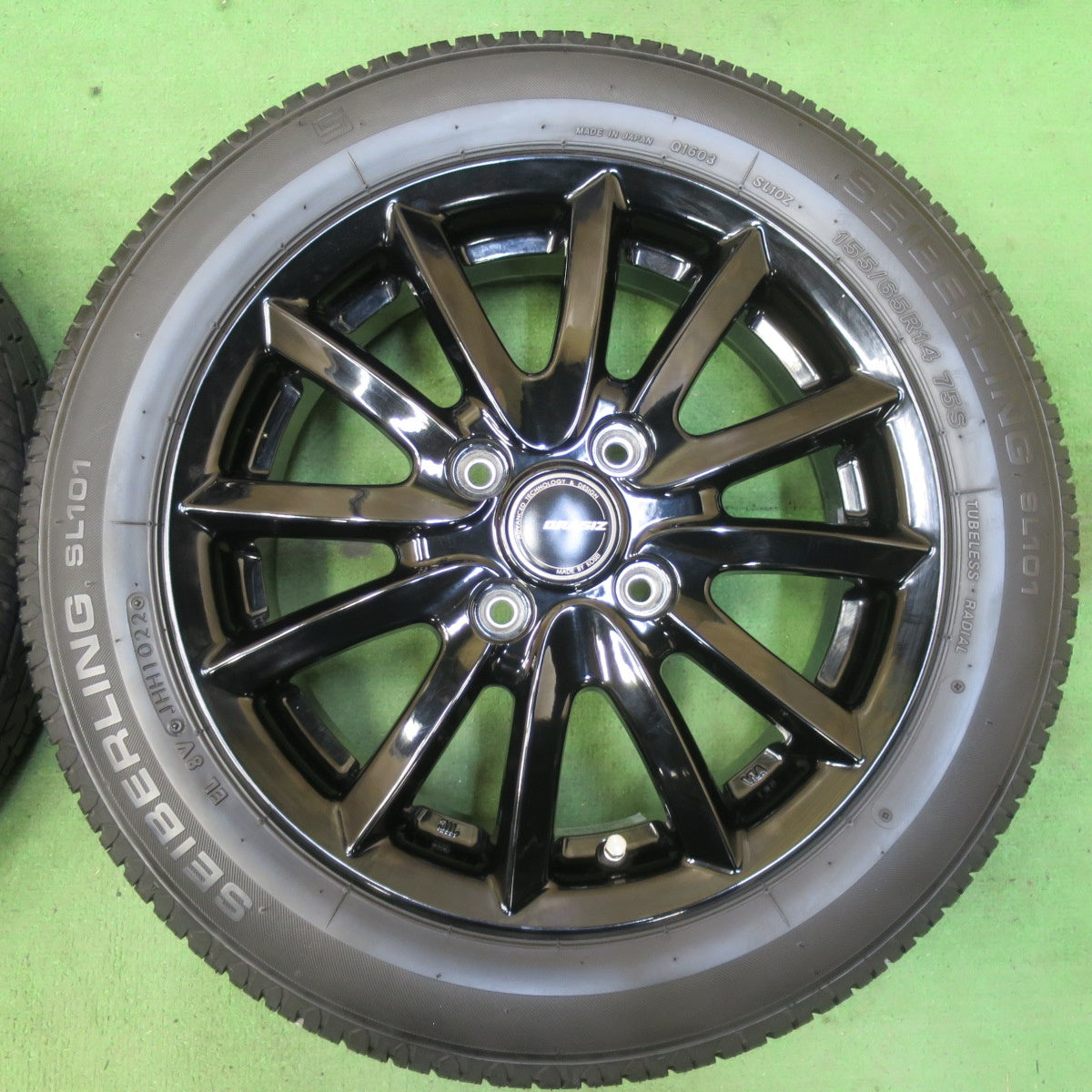 キレイ！22年★155/65R14 セイバーリング SL101 QRASIZ KOSEI クレイシズ コーセイ 14インチ PCD100/4H★5061105イノ