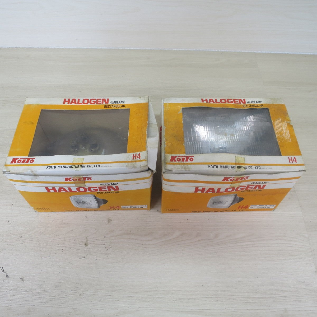 2点セット♪KOITO 角型 2灯式 ハロゲン ヘッドランプ H4 2HRSSB-12WP 12V60/55W 6052LH ヘッドライト カー パーツ♪