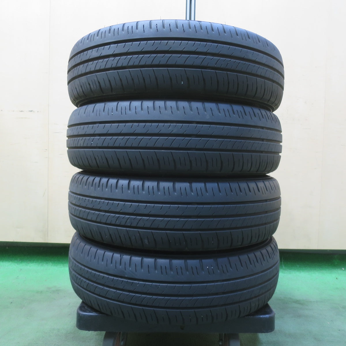キレイ★ダイハツ タント ムーヴ 等 純正 155/65R14 ダンロップ エナセーブ EC300+ 14インチ PCD100/4H★6051310イノ