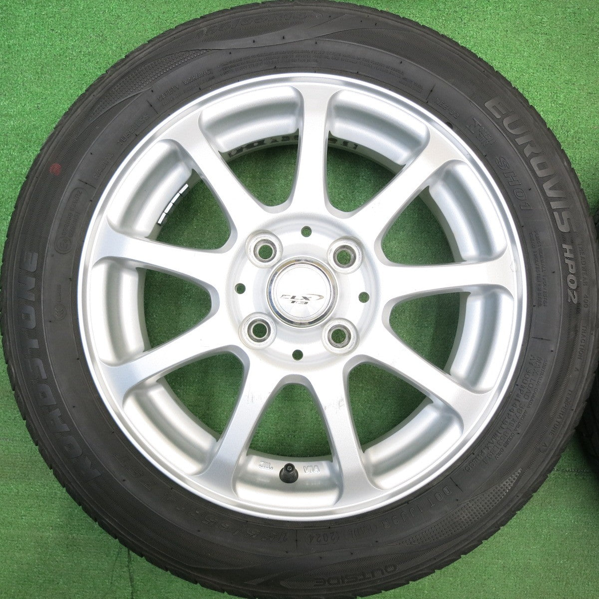 バリ溝！24年！9分★155/65R14 ロードストーン EUROVIS HP02 SH01 CLX T-3 14インチ PCD100/4H★6022620HAノ