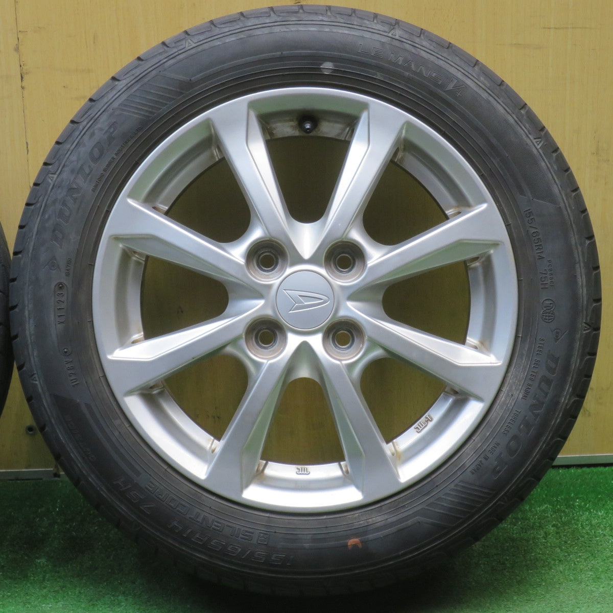 4本価格！23年★ダイハツ ミライース 純正 155/65R14 ダンロップ LE MANS V+ ルマン5+ 14インチ PCD100/4H★6032604NJノ