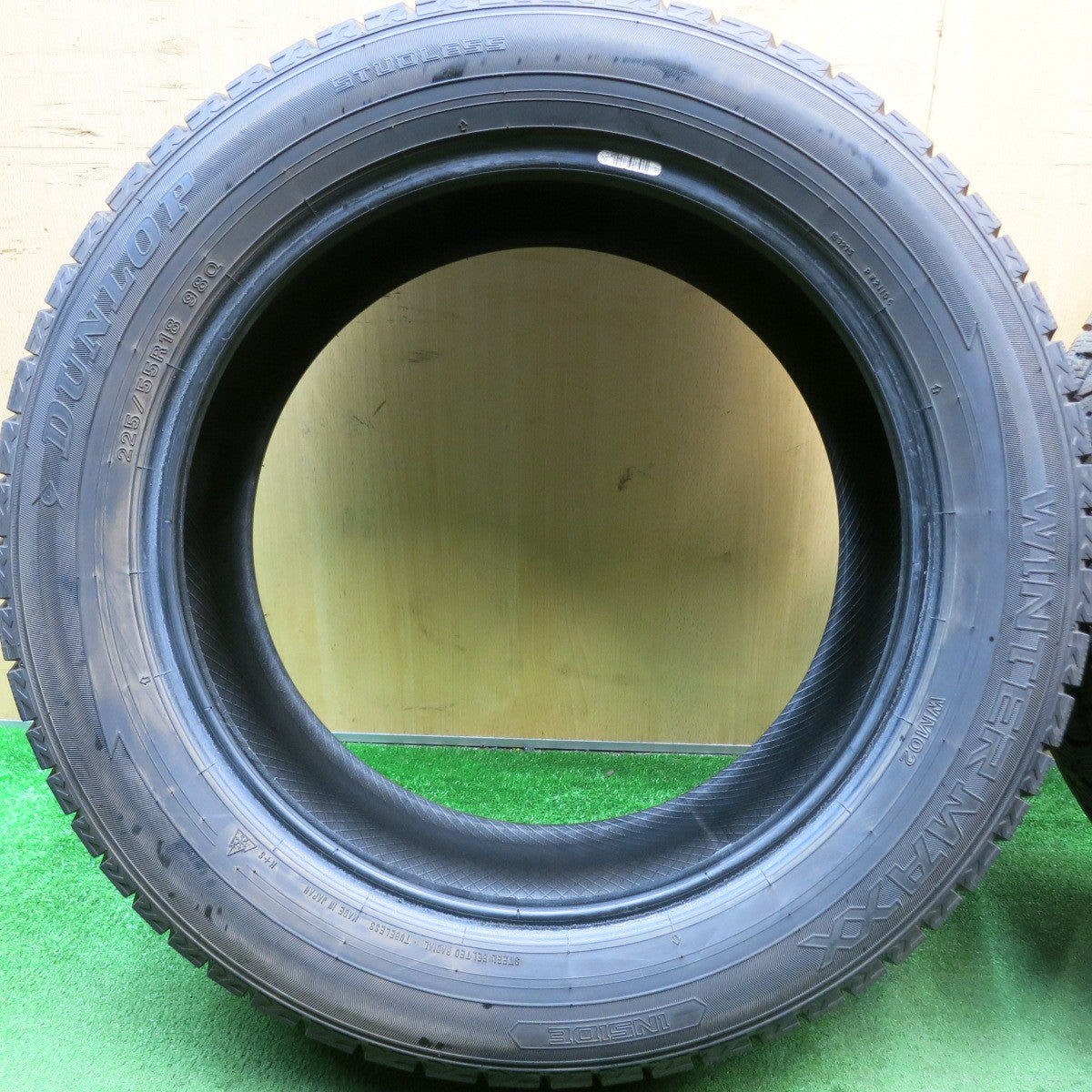 バリ溝！9.5分★スタッドレス 225/55R18 ダンロップ ウインターマックス WM02 エクストレイル デリカD:5 XV フォレスター 等★5080101HAスタ