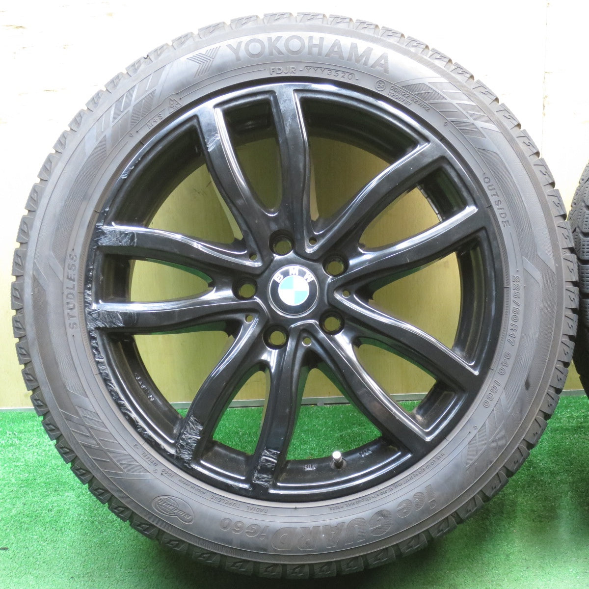 バリ溝！9分★BMW 等 MAK FAHR 225/50R17 スタッドレス ヨコハマ アイスガード iG60 17インチ ファー PCD112/5H★5071104NJス