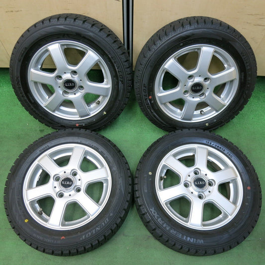 超バリ溝！23年！キレイ！ほぼ10分★スタッドレス 155/65R13 ダンロップ ウインターマックス WM02 GIRO PCD100/4H★4120610SYス