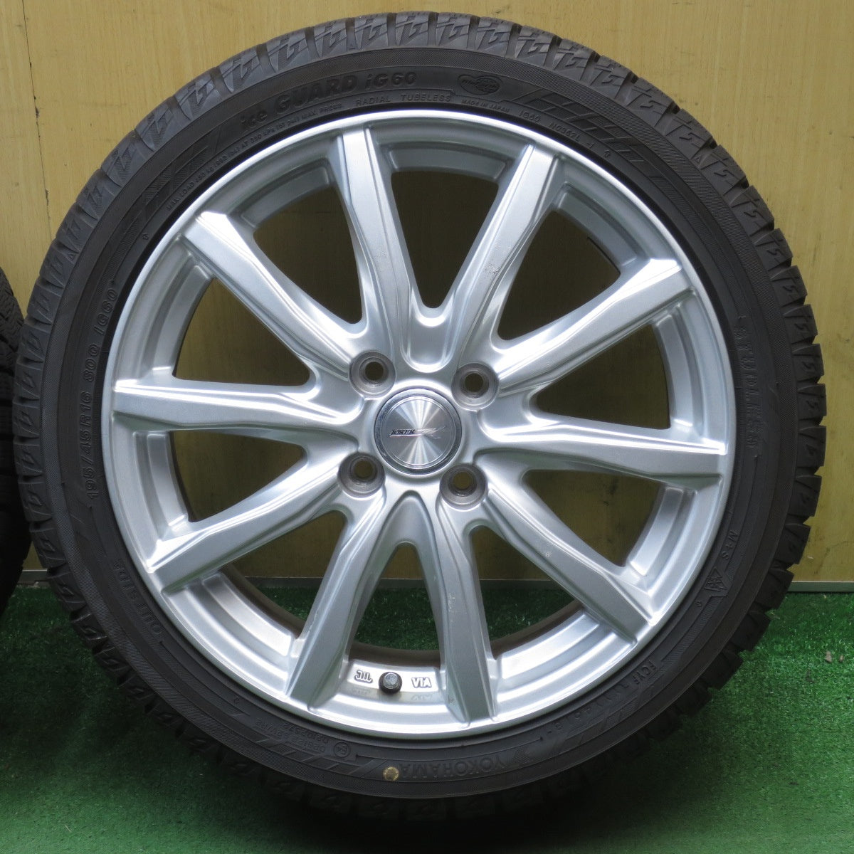 バリ溝！キレイ！9.5分◎ホンダ S660 165/55R15 195/45R16 スタッドレス ヨコハマ アイスガード iG60 JOKER ジョーカー 15インチ 16インチ PCD100/4H◎6101202NJス