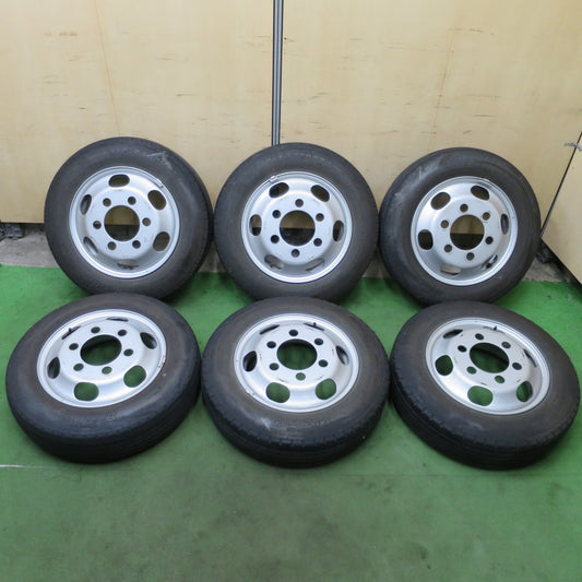 バリ溝！22年！8.5分！6本★トラック 175/75R15 103/101N ブリヂストン R202 スチール ホイール 15インチ PCD184.15/6H★6041501ナノ