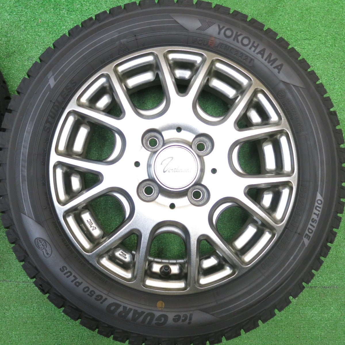 バリ溝！21年！ほぼ10分★スタッドレス 155/65R13 ヨコハマ アイスガード iG50 プラス Verthandi ヴェルザンディ ヴェルサンディ 13インチ PCD100/4H★5110904HAス