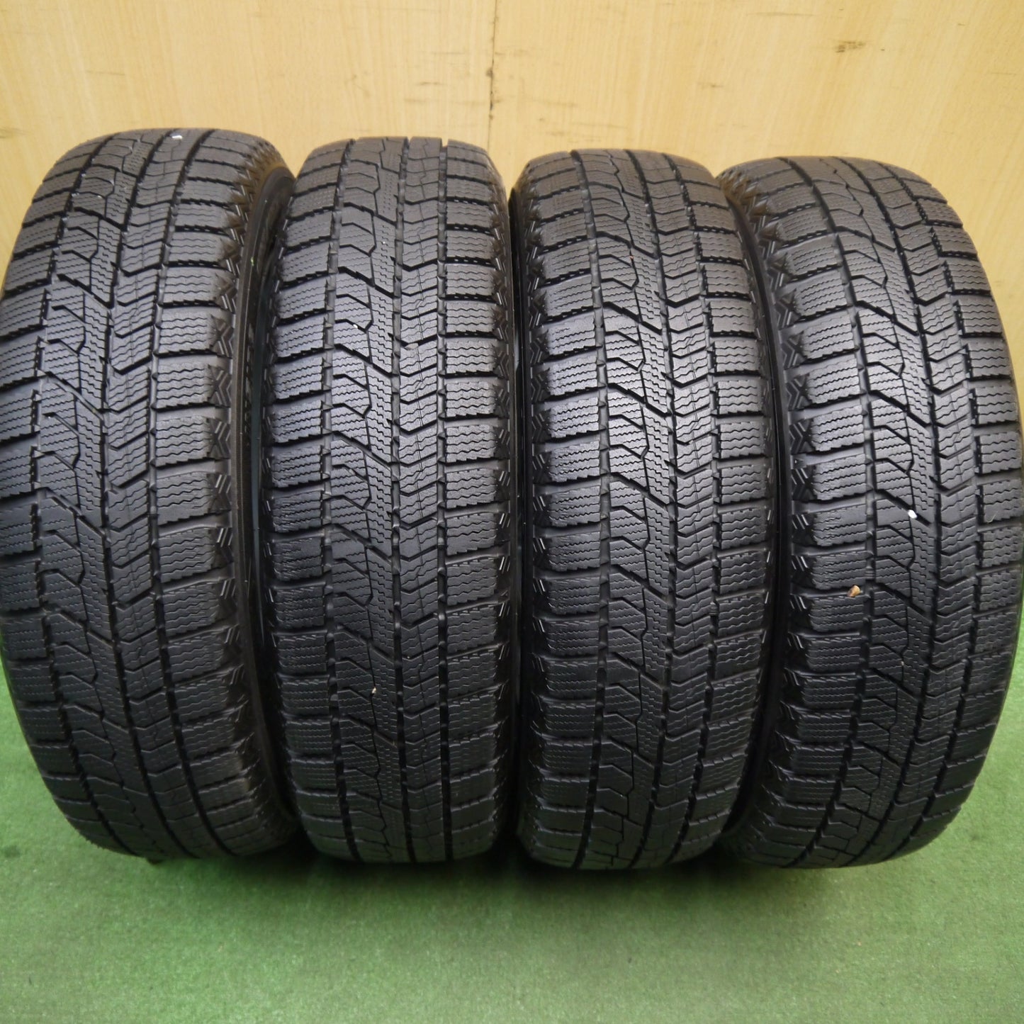 バリ溝！22年！キレイ！9分★スタッドレス 155/65R14 トーヨー オブザーブ GIZ Zmeist M5 14インチ PCD100/4H★6013001Hス