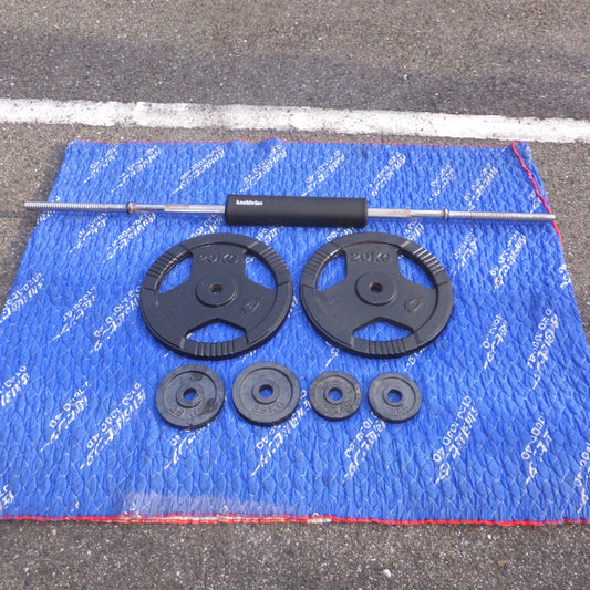 [送料無料] 2個口 岐阜発★ボディメーカー BODYMAKER バーベル シャフト プレート 20kg×2 2.5kg×2 1.25kg×2　計 47.5kg セット★