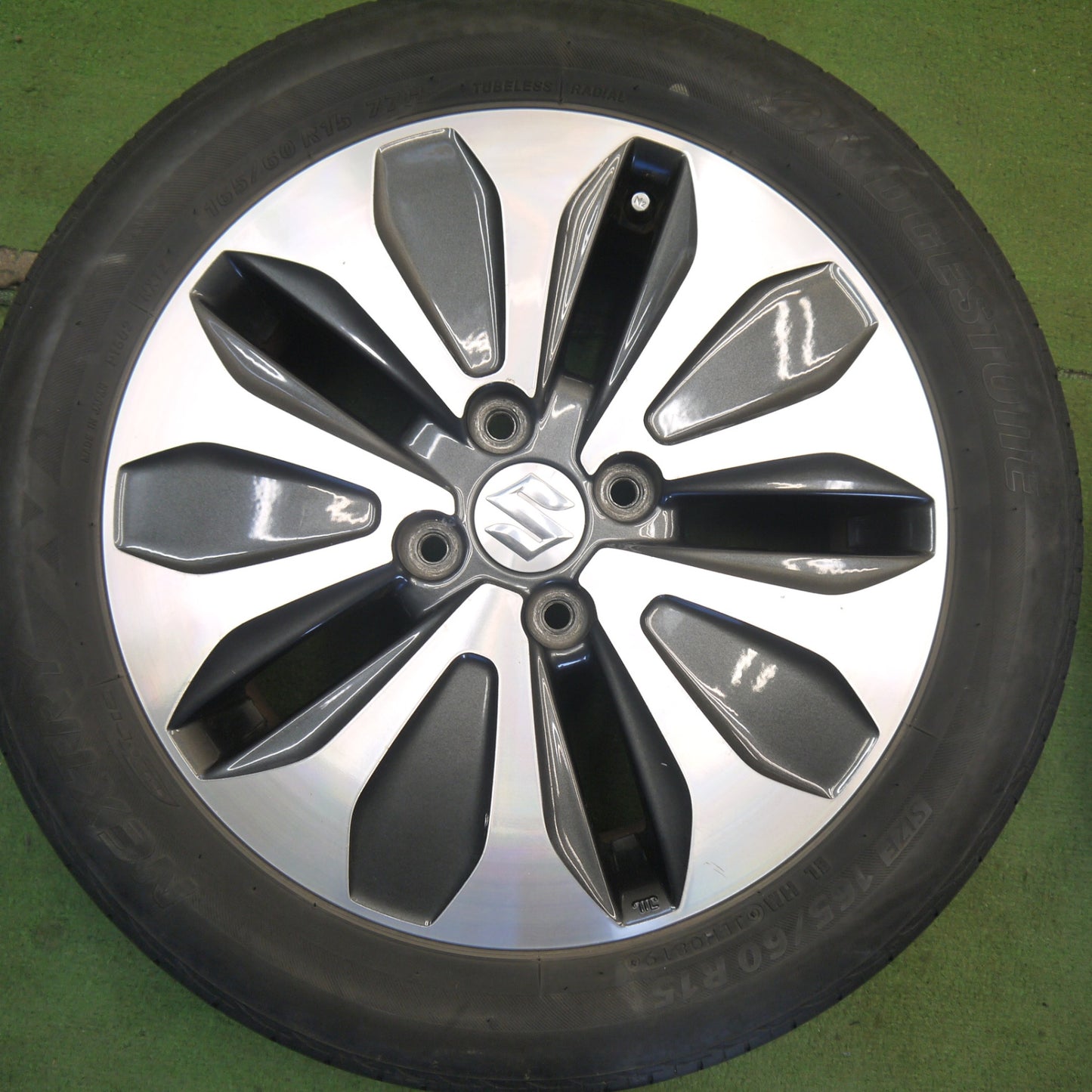 キレイ★スズキ MA15S ソリオ 純正 165/60R15 ブリヂストン ネクストリー エコピア 15インチ PCD100/4H★6060802Hノ