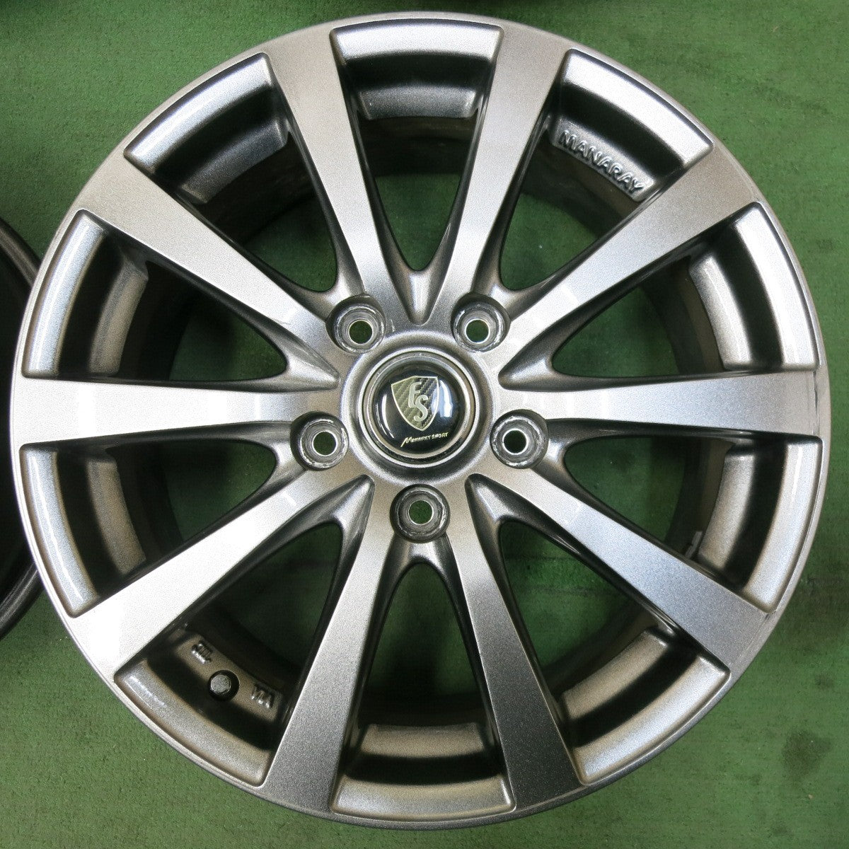 [送料無料] キレイ★MANARAY SPORT マナレイ スポーツ 16インチ ホイール 16×6.5J PCD114.3/5H★5031409SYホ