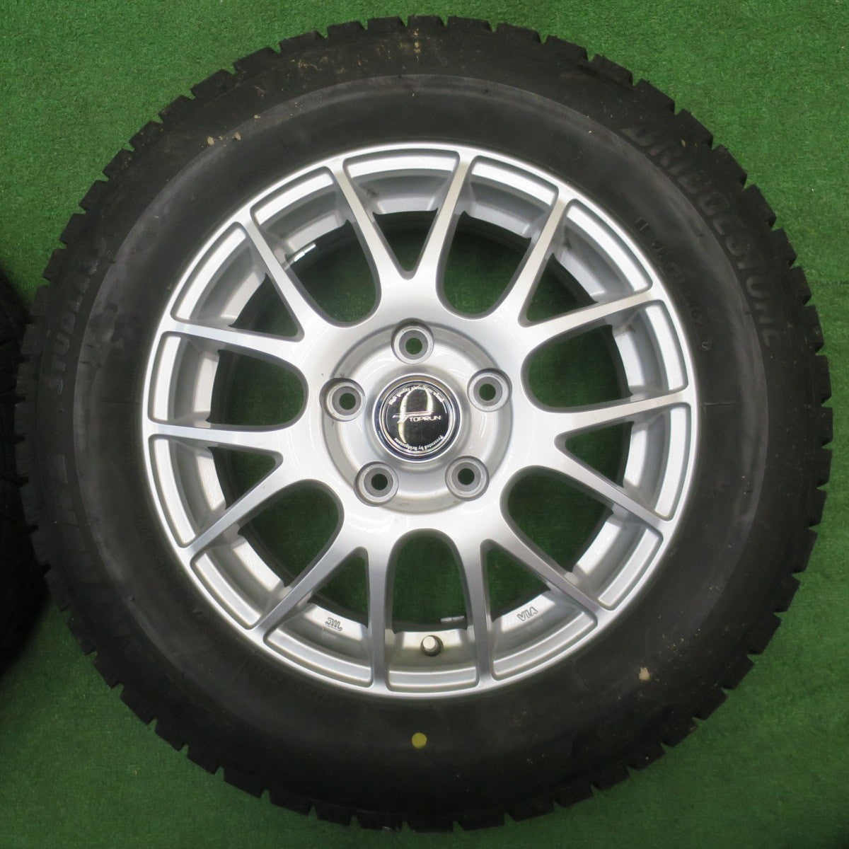 バリ溝！23年！キレイ！ほぼ10分★スタッドレス 195/65R15 ブリヂストン アイスパートナー2 TOPRUN トップラン 15インチ PCD114.3/5H★5112406NJス