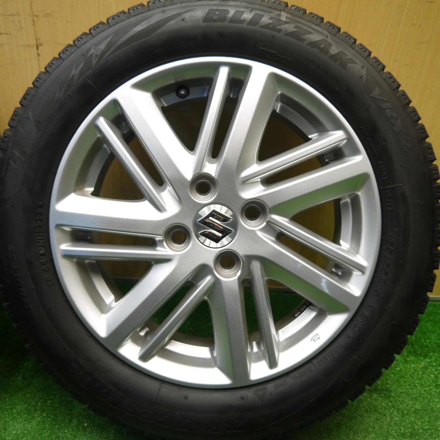 キレイ！23年★スズキ MA37S ソリオ 純正 165/65R15 スタッドレス ブリヂストン ブリザック VRX2 15インチ PCD100/4H★5111706Hス