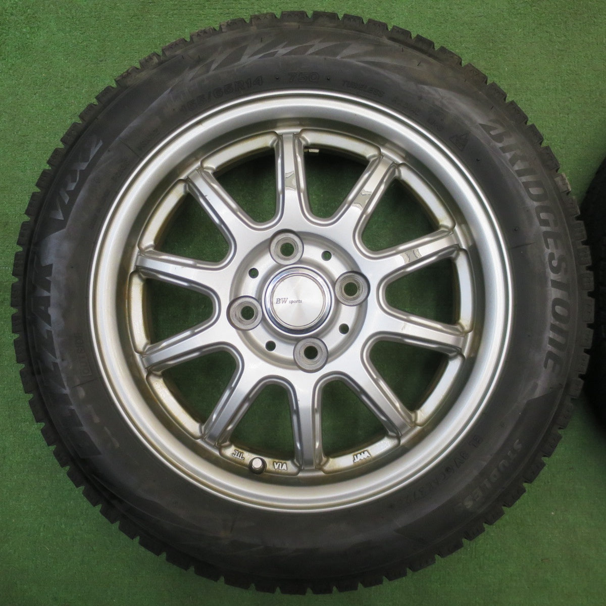 バリ溝！23年！9.5分以上★スタッドレス 155/65R14 ブリヂストン ブリザック VRX2 BW Sport BWスポーツ 14インチ PCD100/4H★6031803NJス