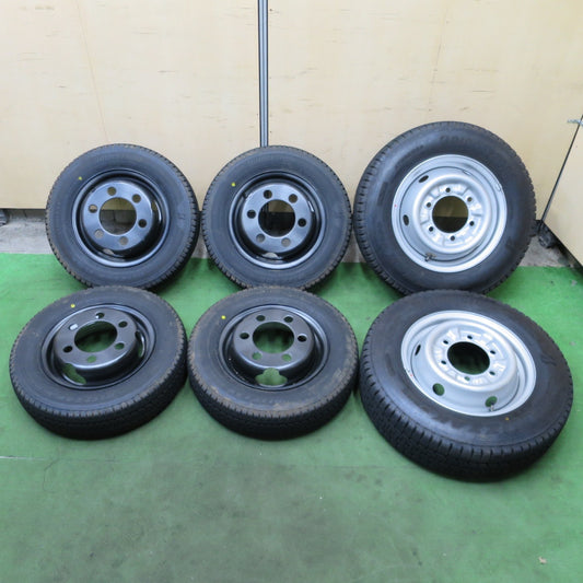 バリ溝！25年！キレイ！ほぼ10分★いすゞ エルフ 145/80R13 88/86N 185/75R15 106/104N スタッドレス ブリヂストン ブリザック VL10A W989 スチール ホイール 13 15 インチ PCD 184 170/6H★6041003ナス