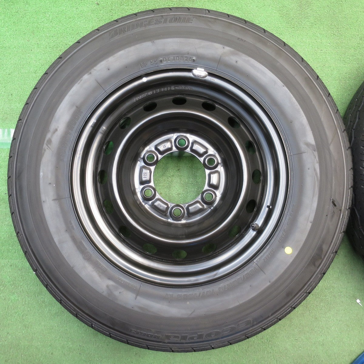 新車外し！26年◎トヨタ ハイエース 純正 スチール 195/80R15 107/105S ブリヂストン エコピア RD613 15インチ PCD139.7/6H◎6091909NJノ