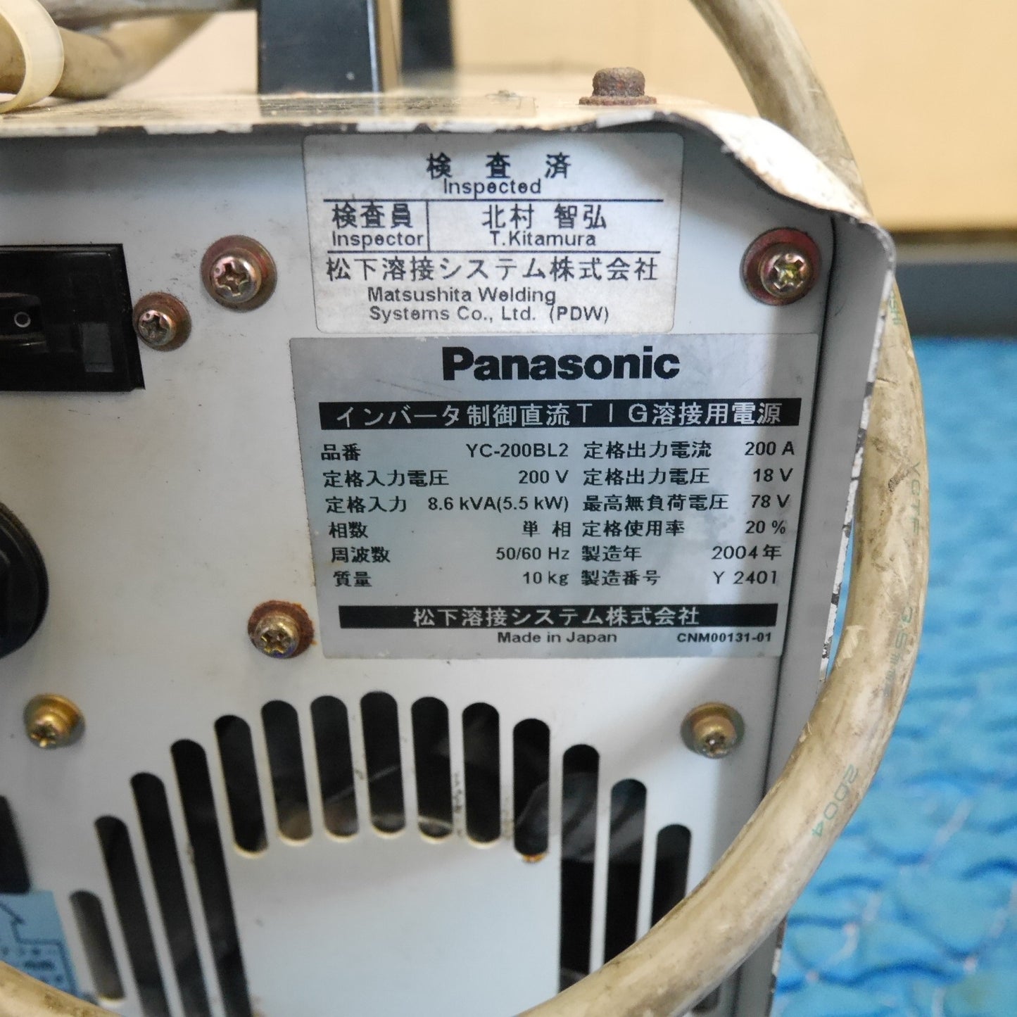 [送料無料] ☆Panasonic インバーター 制御 直流 TIG 溶接機 YC-200BL2 パナソニック 現状品☆