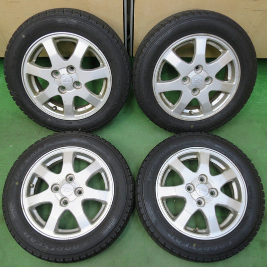 バリ溝！9.5分以上★ダイハツ ムーヴ 純正 155/65R14 スタッドレス グッドイヤー アイスナビ6 14インチ PCD100/4H★5033107イス